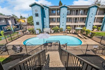 Sparkling swimming pool